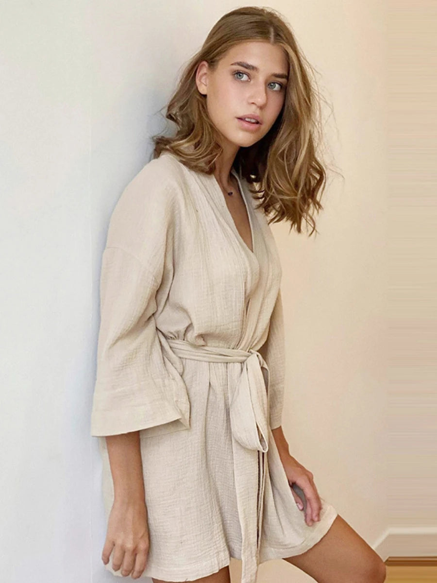 Robe Peignoir Coton Léger