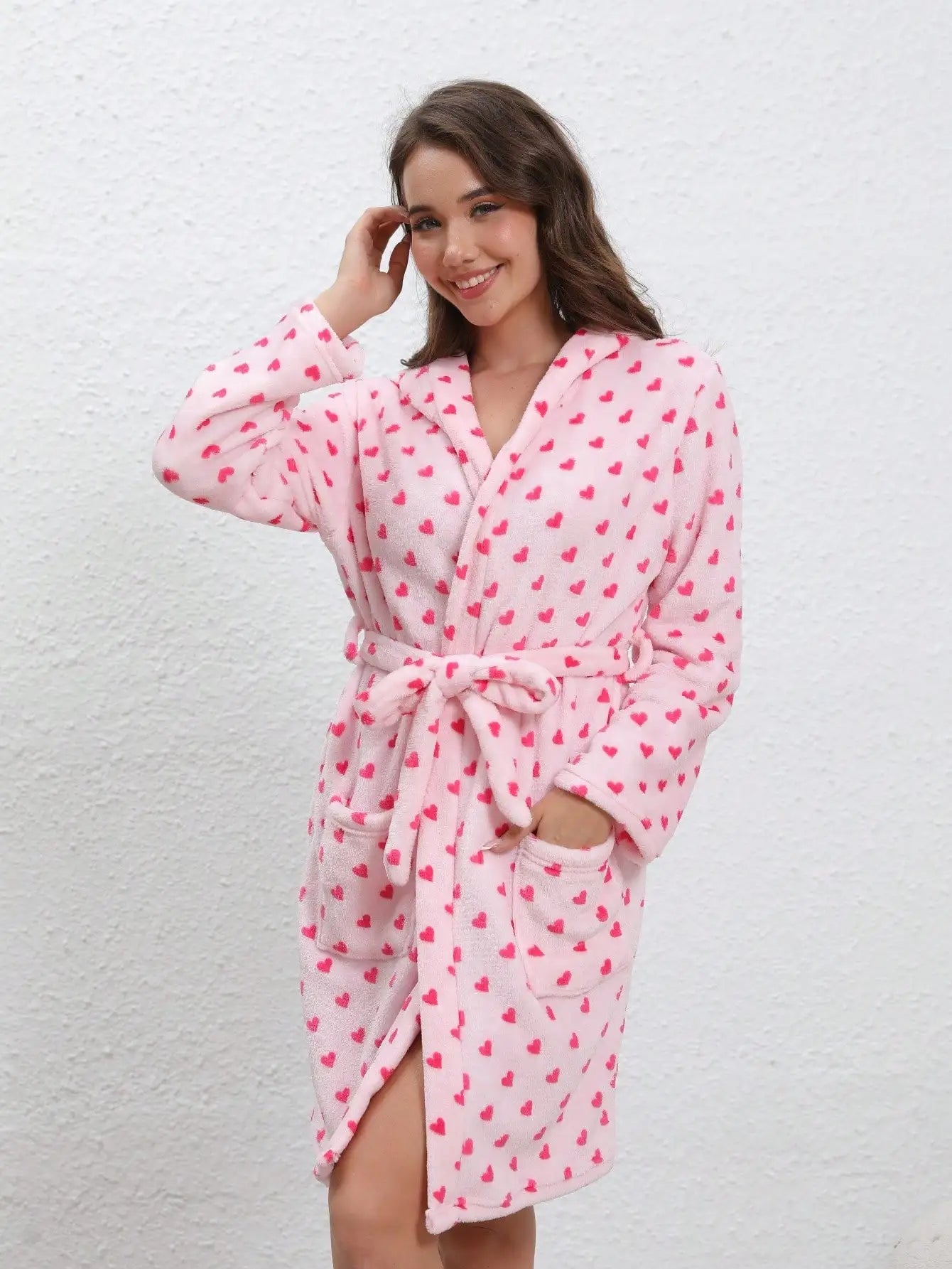 Peignoir Flanelle Cœur