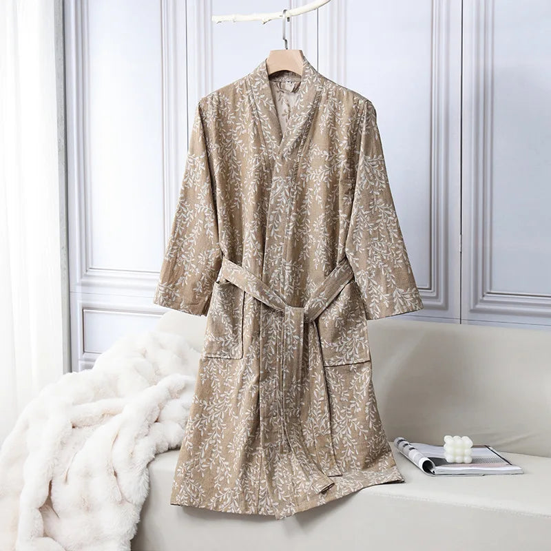 Peignoir Coton Brodé