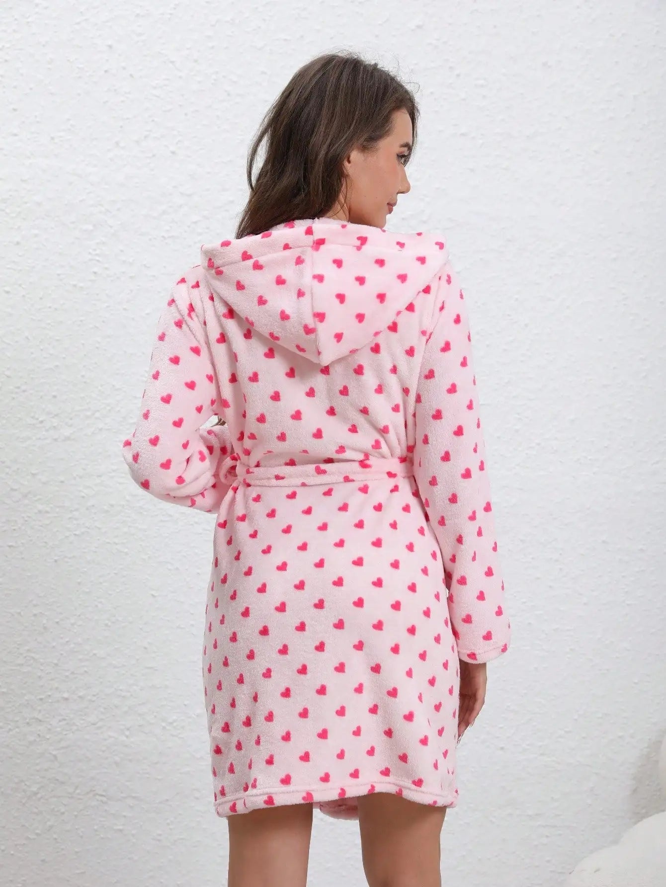 Peignoir Flanelle Cœur