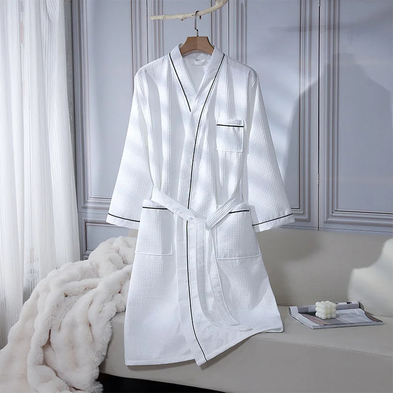 Peignoir Coton Nid d’Abeille