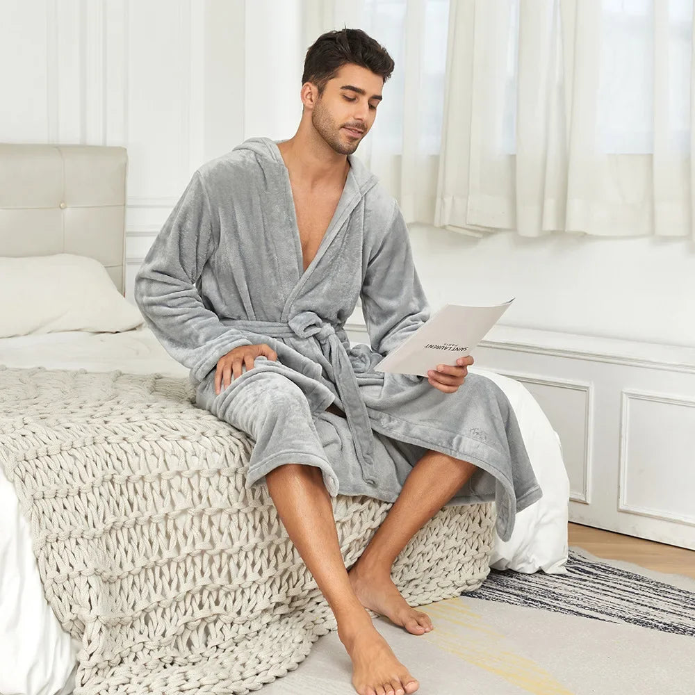 Peignoir Homme Capuche
