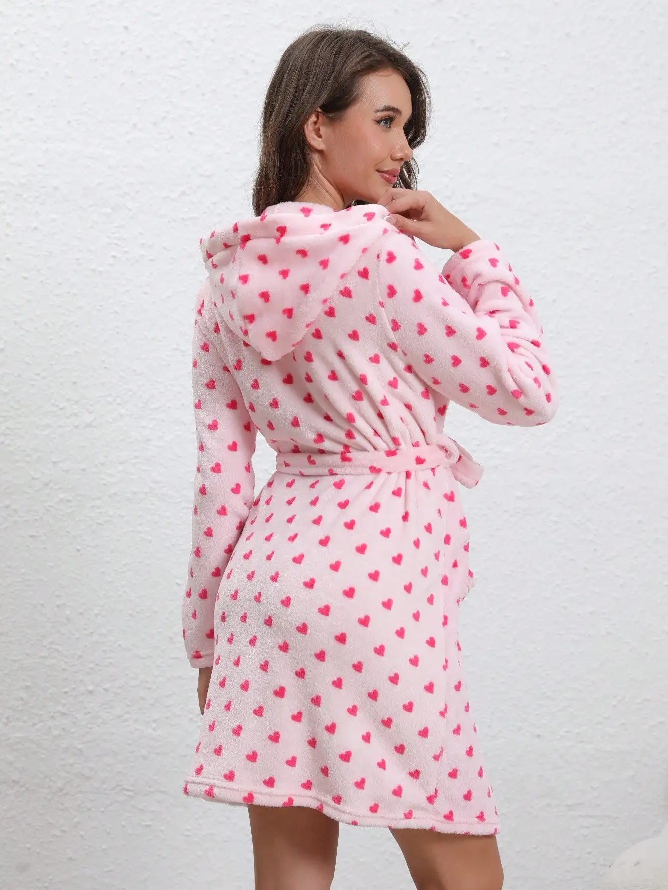 Peignoir Flanelle Cœur