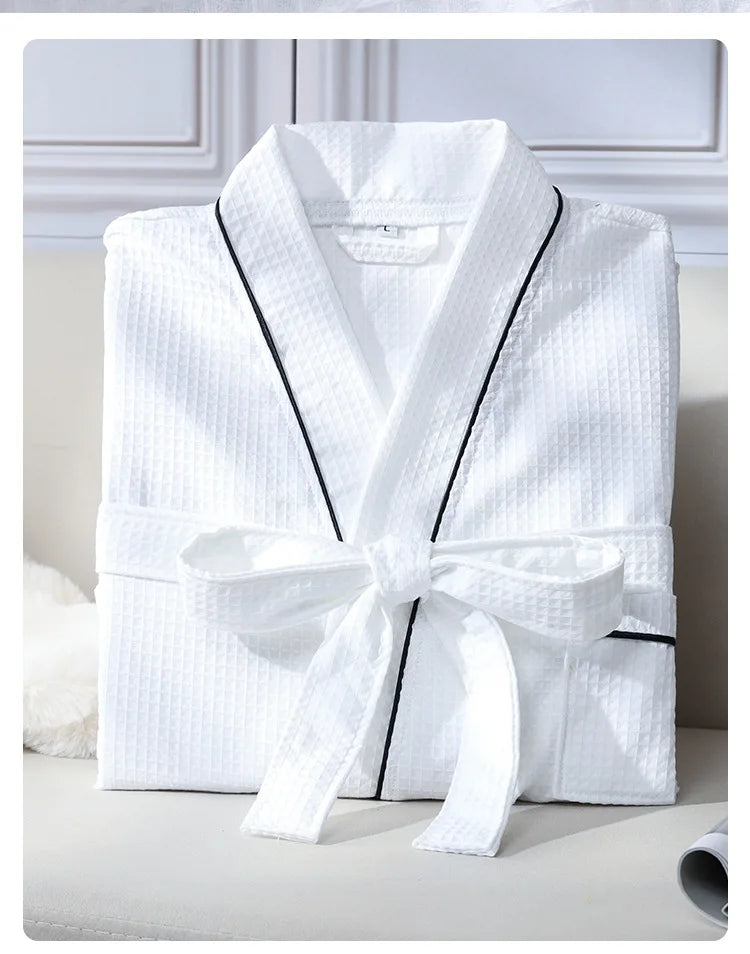Peignoir Coton Nid d’Abeille
