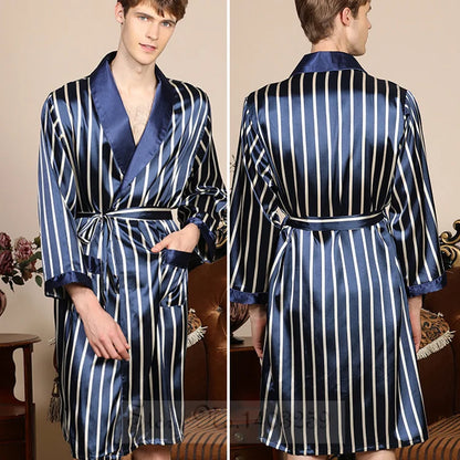 Peignoir Court Homme Satin