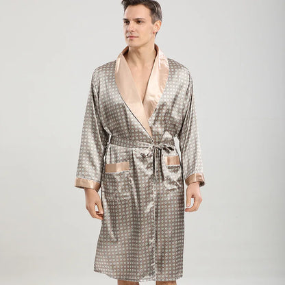 Peignoir Court Homme Satin