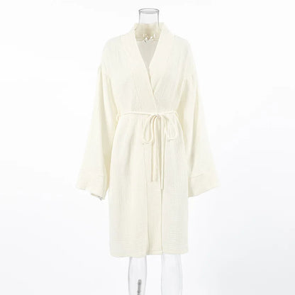 Peignoir Coton Gaufré