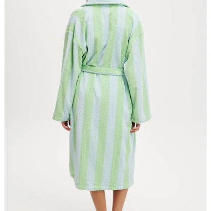 Peignoir Éponge Vert Rayé