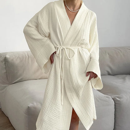 Peignoir Coton Gaufré