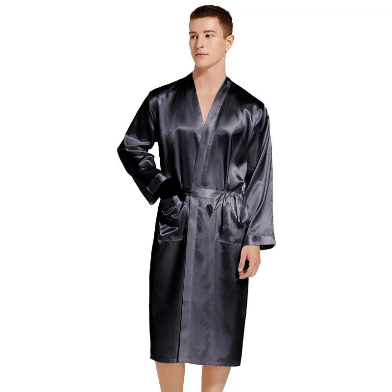Peignoir Satin Homme