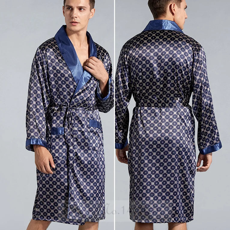 Peignoir Court Homme Satin