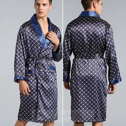 Peignoir Court Homme Satin
