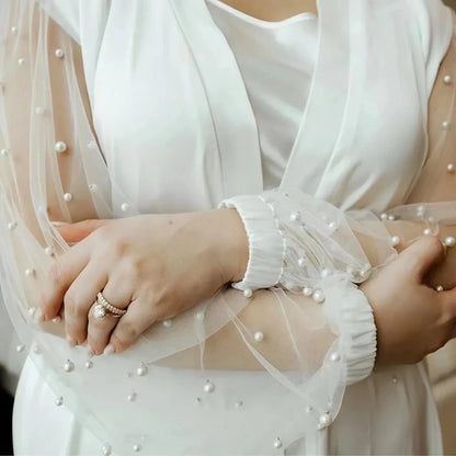 Peignoir Satin Perlé