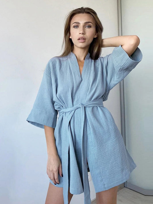 Robe Peignoir Coton Léger