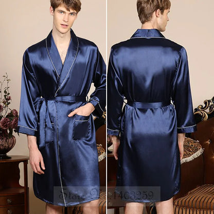 Peignoir Court Homme Satin