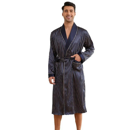 Peignoir Rayé Satin homme